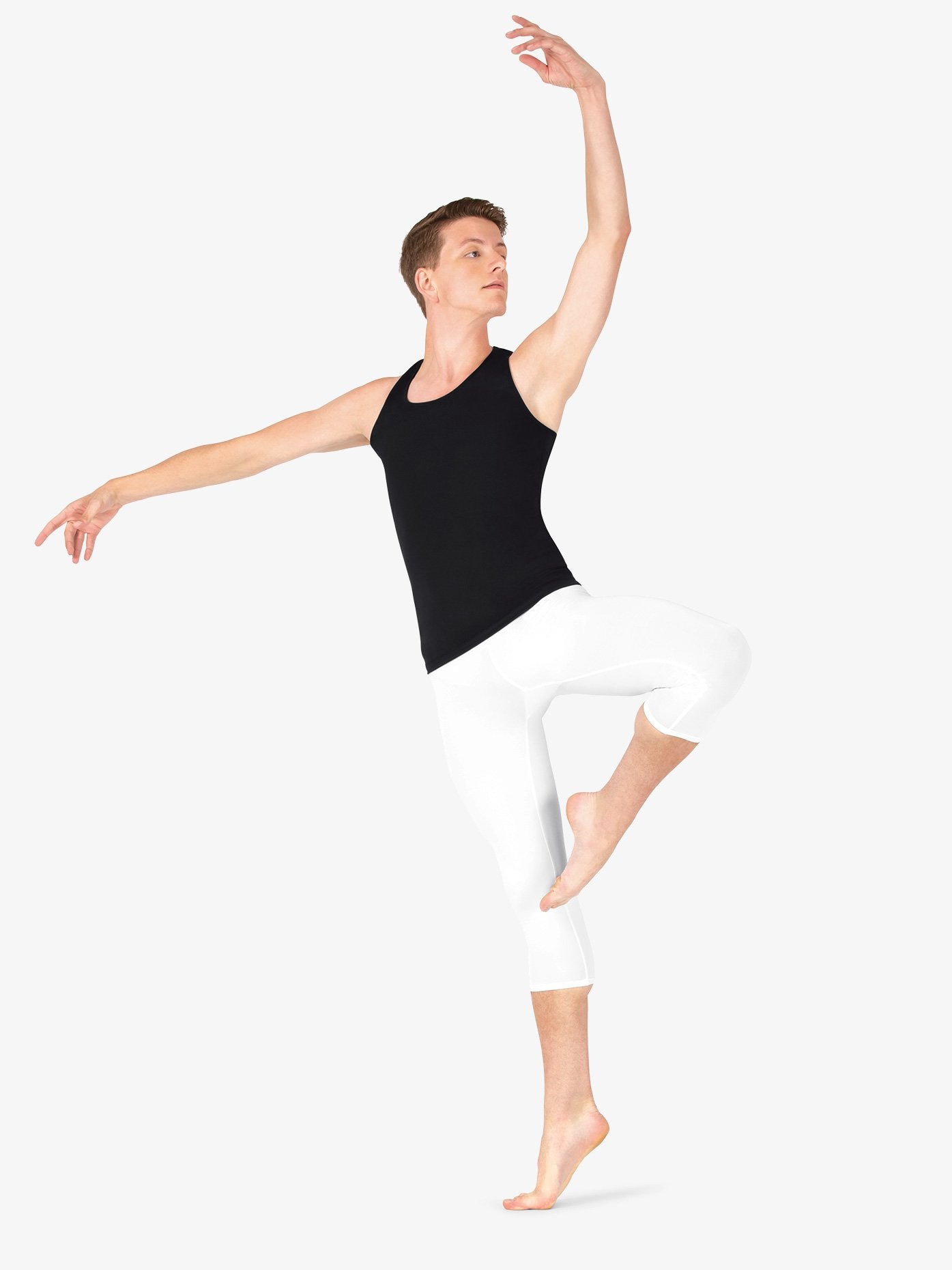 Mens 'Nikkita' High Waist Capri Leggings in White