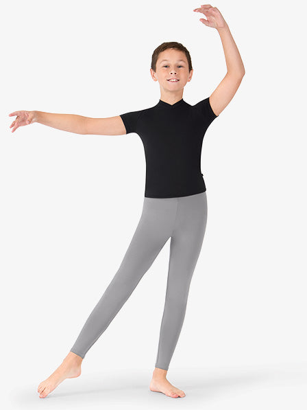 Boys 'Gregor' High Waist Dance Legging in Grey