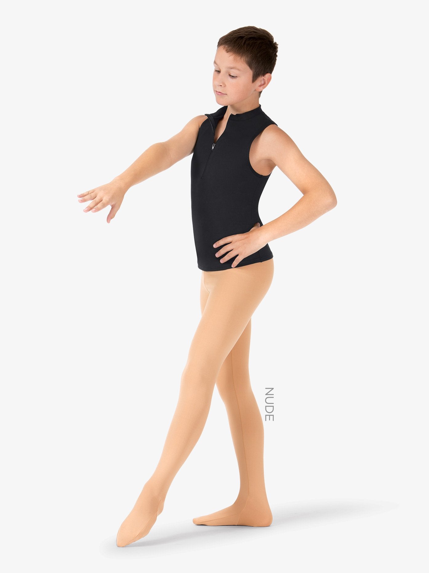 Boys 'Viggo' Convertible Tan Dance Tights: Versatile and comfortable tights for young male dancers