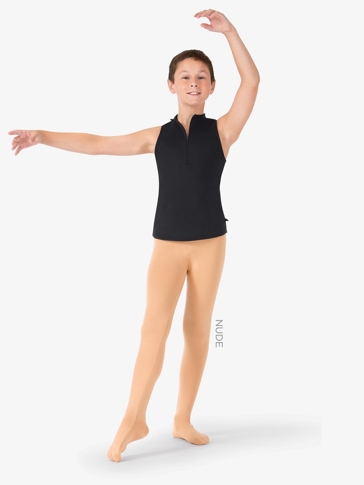 Boys 'Viggo' Convertible Tan Dance Tights: Versatile and comfortable tights for young male dancers