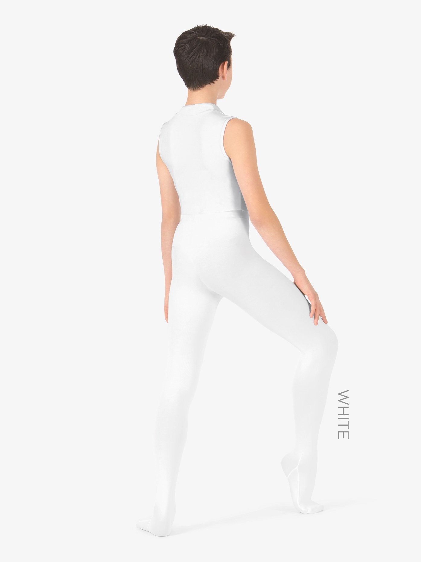 Boys 'Viggo' Convertible White Dance Tights: Versatile and comfortable tights for young male dancers