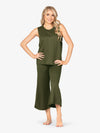 Women's green oversized butter-soft lounge tank top 