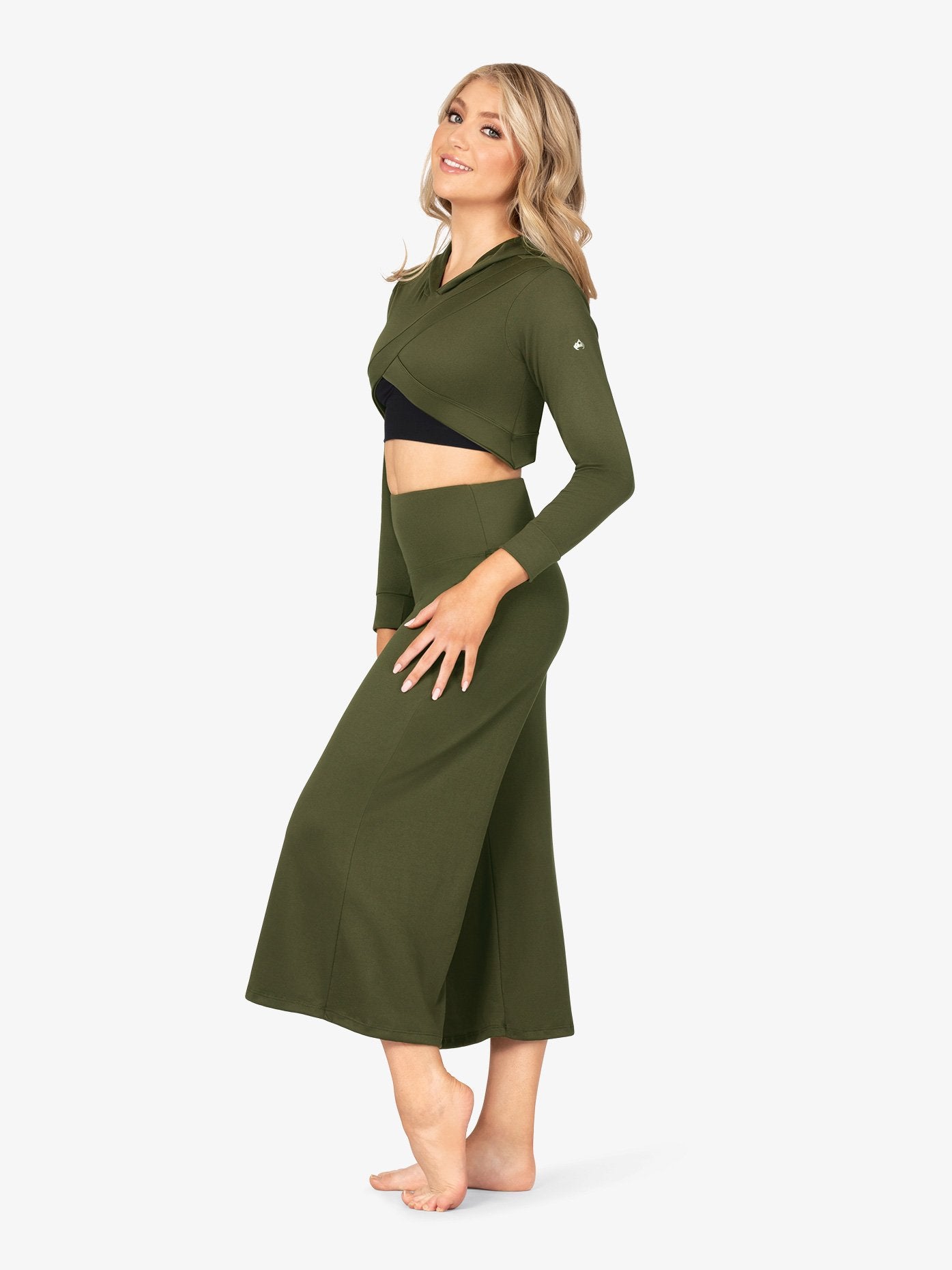 Womens Wide Leg Butter-Soft Lounge Pants in Green