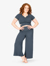 Womens Wide Leg Butter-Soft Lounge Pants in Blue