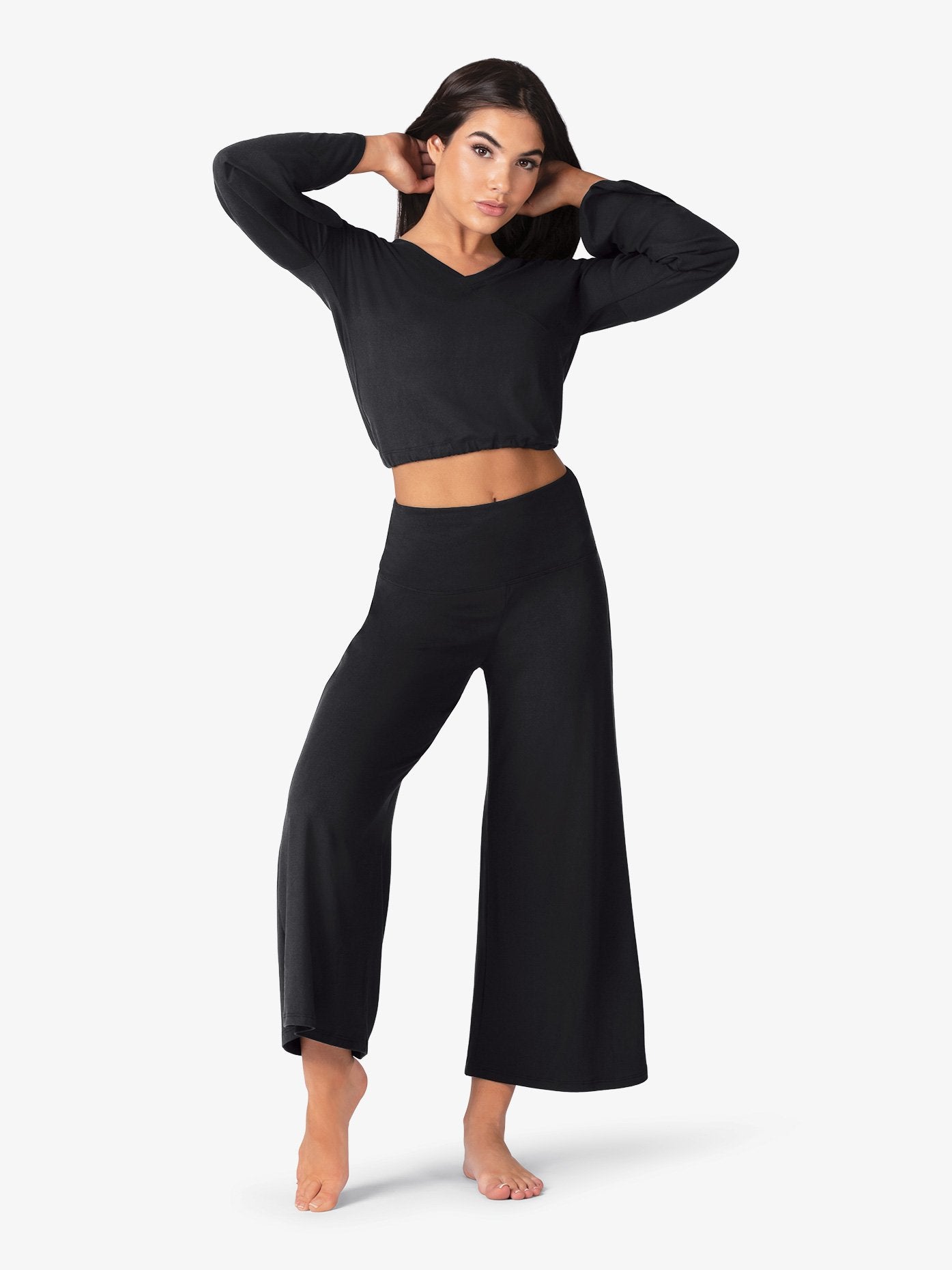 Womens Wide Leg Butter-Soft Lounge Pants in Black