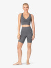 Women's seamless front bamboo slate grey shorts 