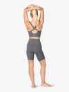 Women's seamless front bamboo slate grey shorts 