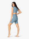 Women's seamless front bamboo light blue shorts 