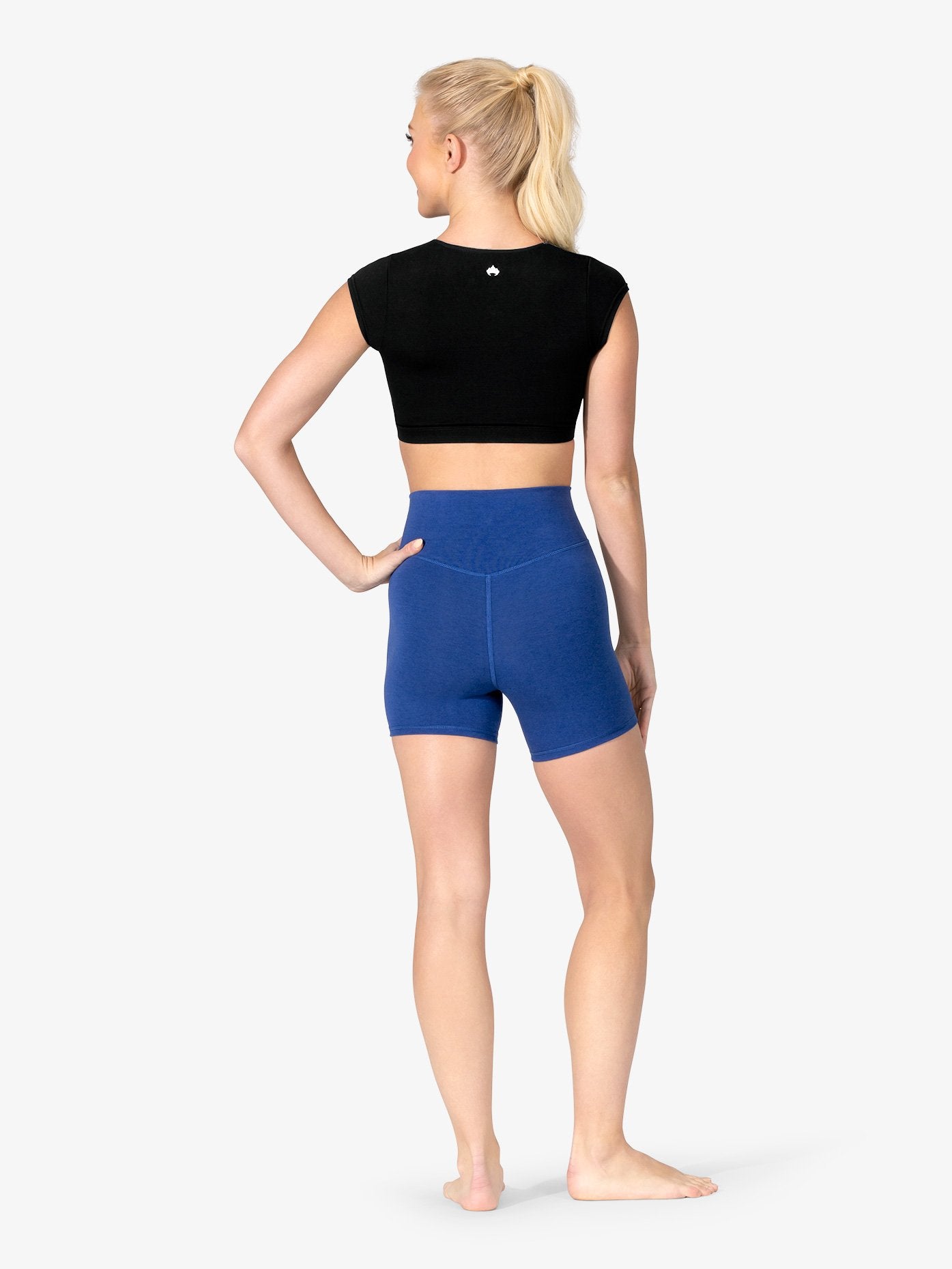 Women's seamless front bamboo blue shorts 