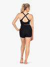 Women's seamless front bamboo black shorts 