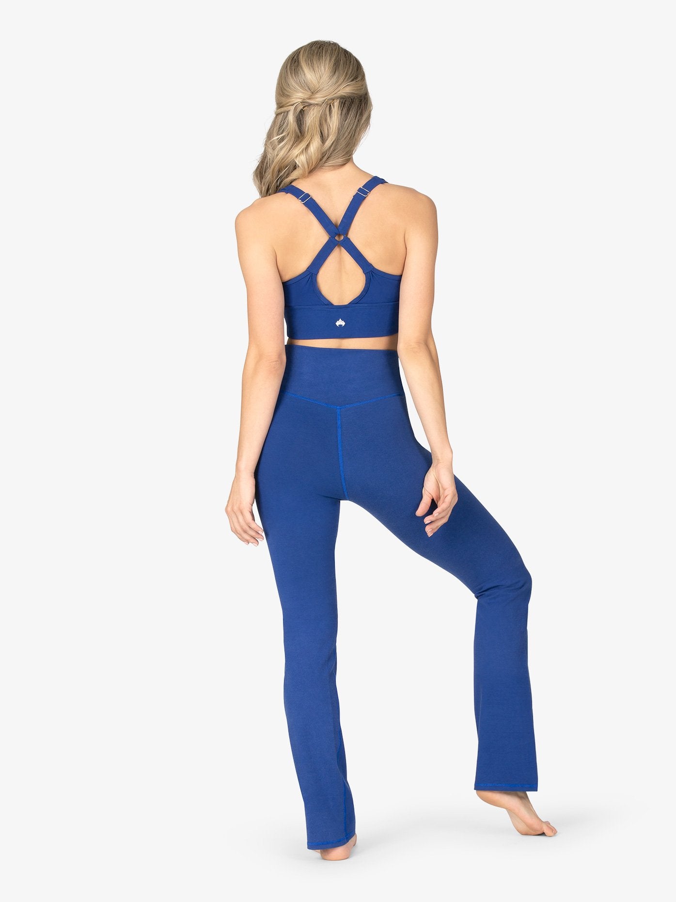 Women's straight cut bamboo blue leggings 