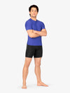 Men's high-rise bamboo black shorts