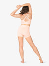 Women's bamboo cross-over nude shorts 