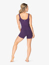 Women's longline bamboo purple tank top 