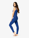 Women's longline bamboo blue tank top 