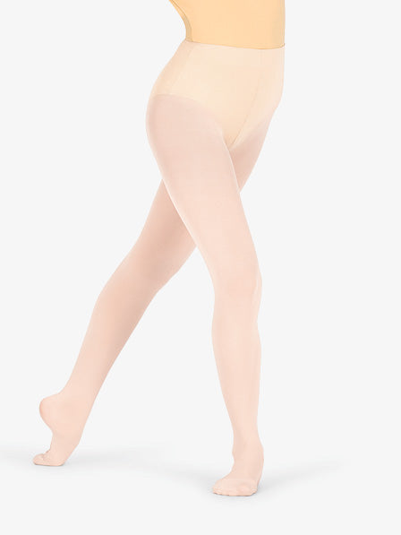 Girls' premium convertible dance tights in light pink