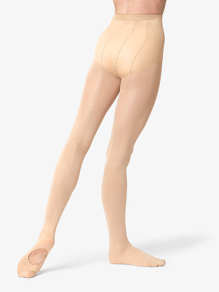 Womens True Bare Mesh Back Seam Convertible Tights