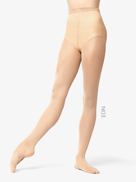 Womens True Bare Mesh Back Seam Convertible Tights