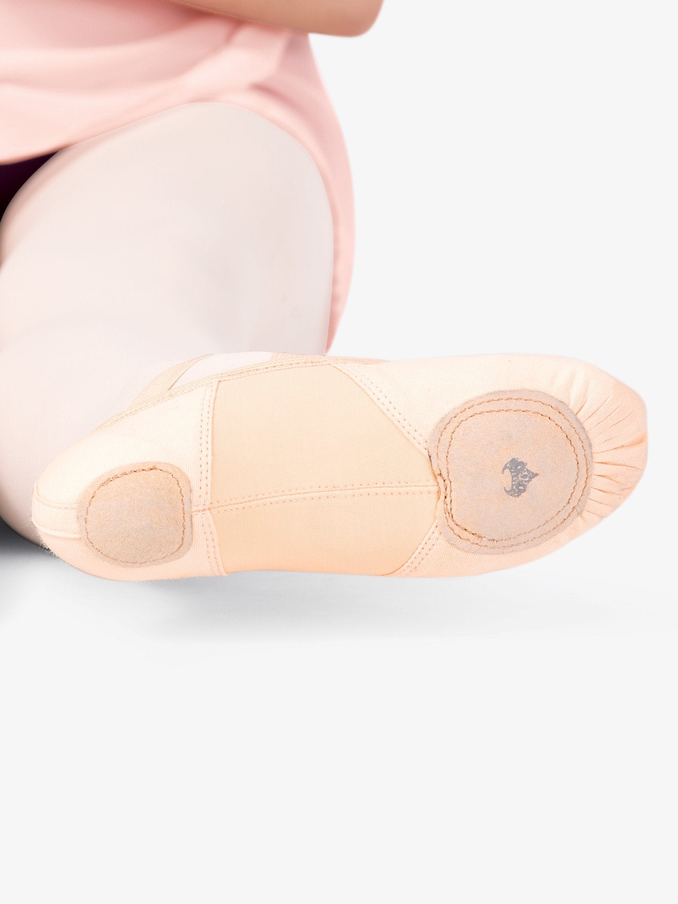 Women's canvas ballet shoes with nylon spandex insert and split sole for optimal flexibility and comfort