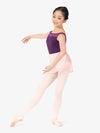 Girls' canvas pink ballet shoes with nylon spandex insert and split sole for enhanced flexibility and comfort