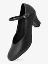 Womens’ 2" leather black character shoe