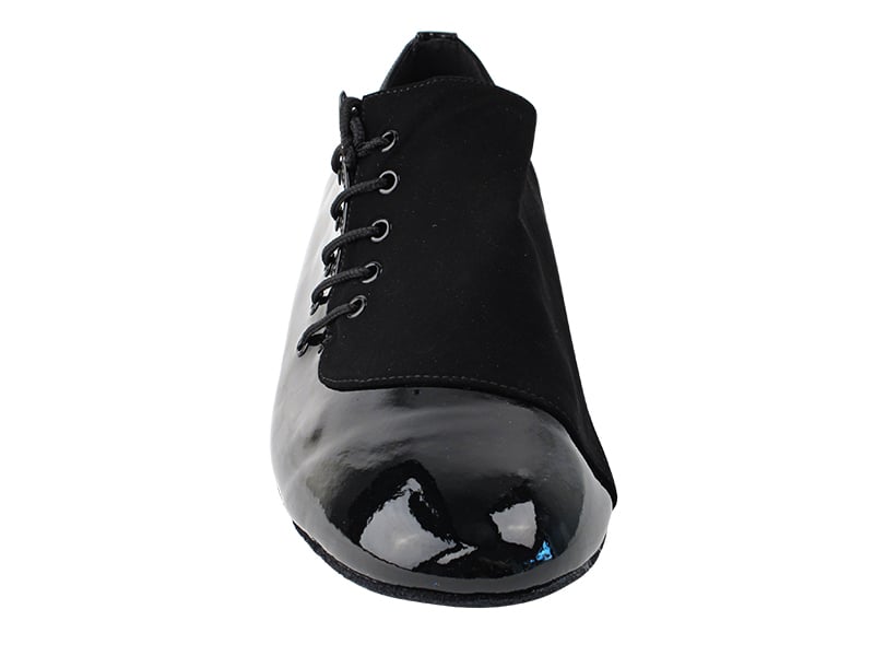 Black Nubuck & Black Patent dance shoes: sleek, stylish footwear