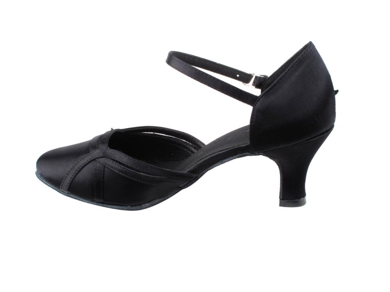 Black Satin Dance heels