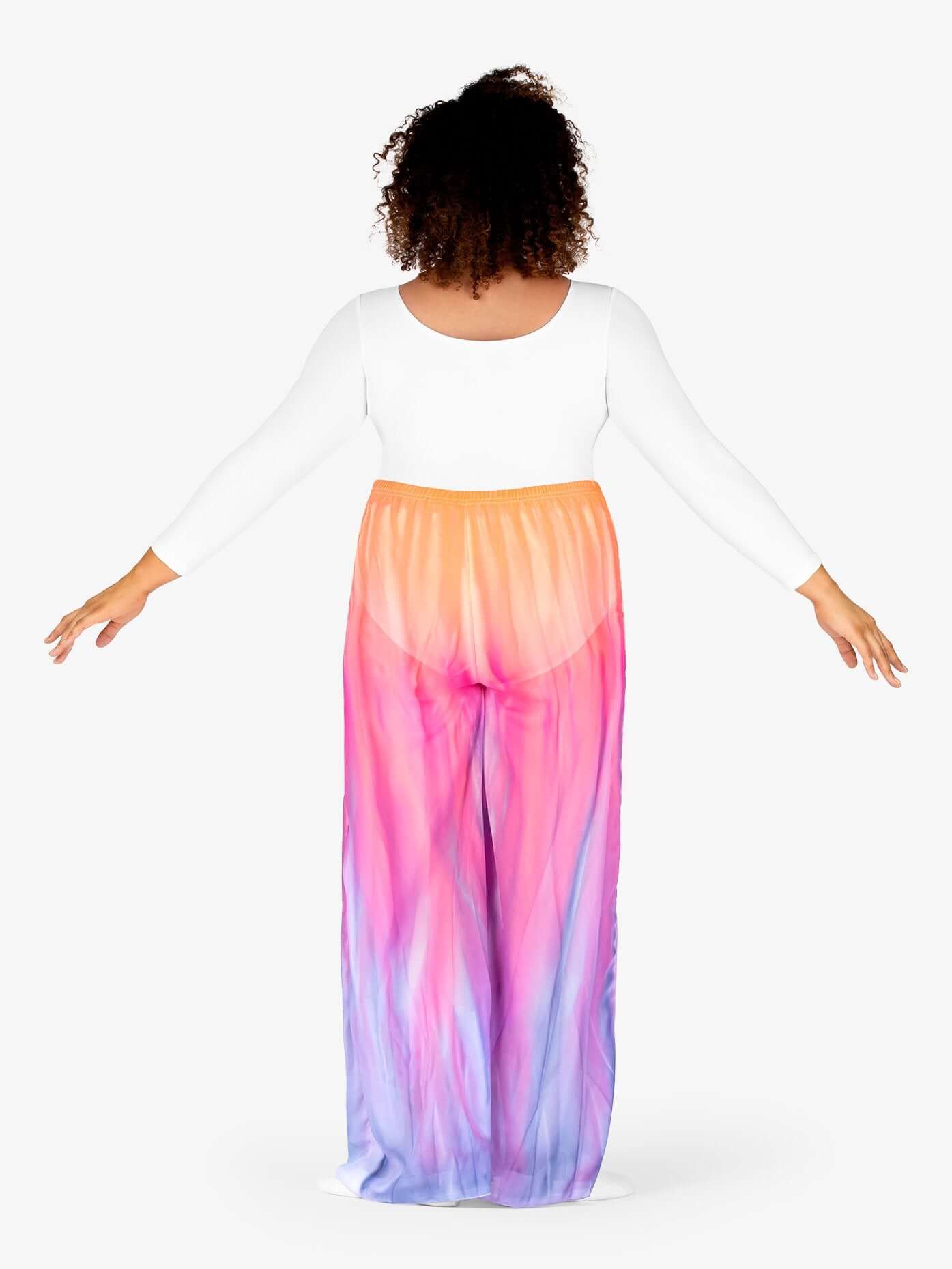 Multicolor adult unisex plus size hand-painted worship palazzo pants