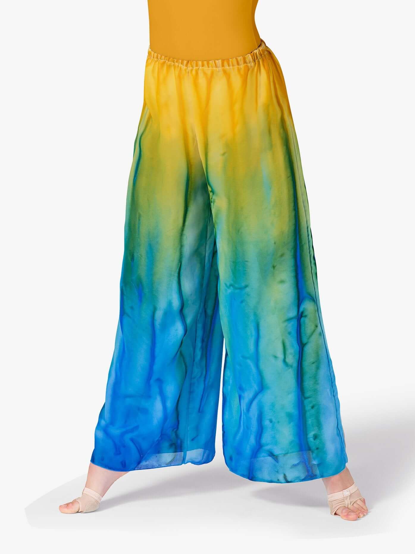 Multicolor adult unisex plus size hand-painted worship palazzo pants