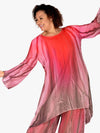 Women's hand-painted multicolor worship long sleeve tunic