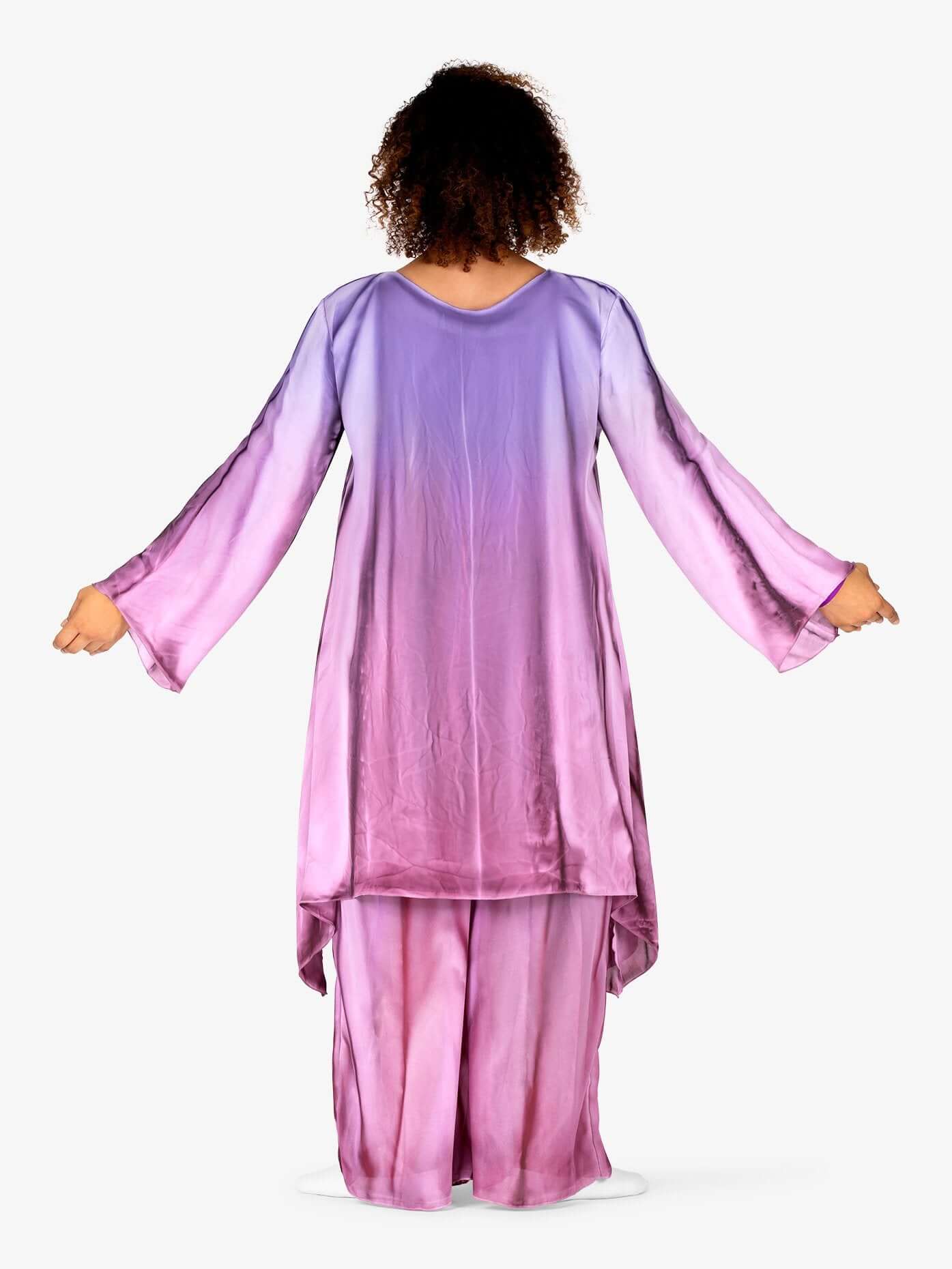 Women's hand-painted multicolor worship long sleeve tunic