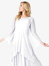 Women's worship long sleeve white tunic