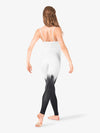 Black and white hand-painted camisole unitard for women