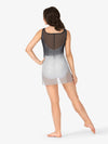 Hand-painted short mesh tank lyrical dress for women