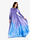 Hand-painted multicolor women's long circle worship dress