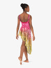 Hand-painted pink and yellow lace tank lyrical overdress for girls