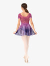 Hand-painted purple women's pull-on ballet skirt